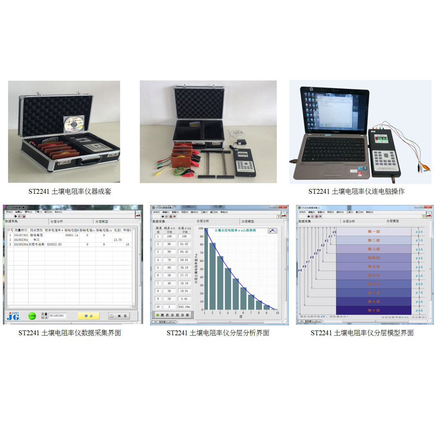 ST2241型接地电阻土壤电阻率测试仪带土壤分层分析软件